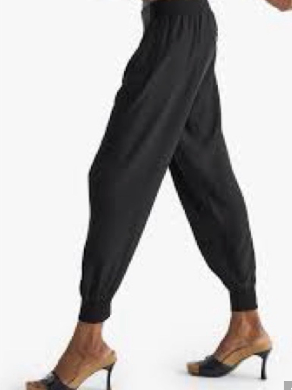 ATM Anthony Thomas Melillo Black Satin-Lined Jogger